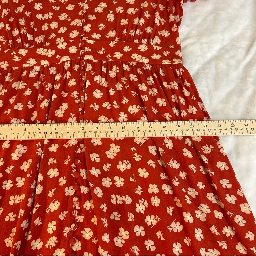 NWT Madewell Button-Front Retro in Happy Hibiscus Dress sz 16 Indie Coquette - Picture 14 of 16